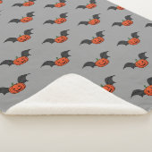 Halloween Pumpkin Bat Sherpadecke (3/4)