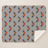Halloween Pumpkin Bat Sherpadecke (Vorderseite (Horizontal))