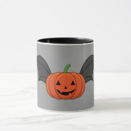 Halloween Pumpkin Bat Tasse