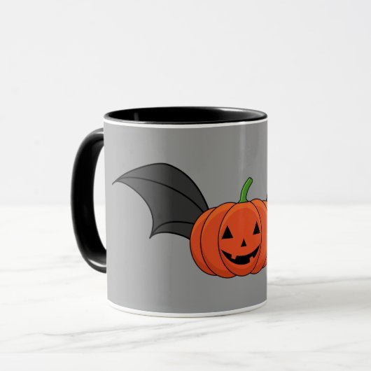 Halloween Pumpkin Bat Tasse (Vorderseite Links)