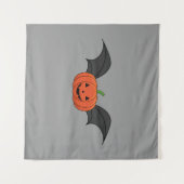 Halloween Pumpkin Bat Wandteppich (Vorderseite (Horizontal))