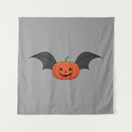 Halloween Pumpkin Bat Wandteppich