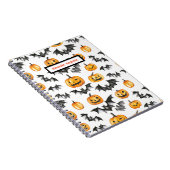 Halloween Pumpkin Bats Notizblock (Rechte Seite)