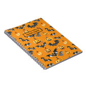 Halloween Pumpkin Bats Notizblock (Rechte Seite)