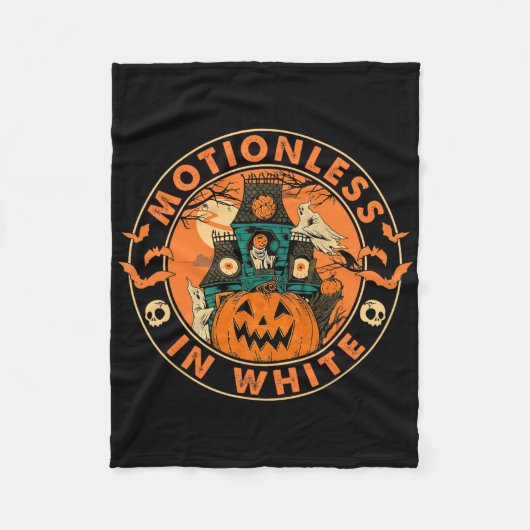 Halloween Pumpkin Beängstigend Fun Motionlesses in Fleecedecke (Vorderseite)