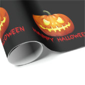 Halloween Pumpkin Beängstigend Niedliches Muster O Geschenkpapier (Rolleneckpunkt)