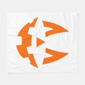 Halloween Pumpkin Beängstigend Smile Face Fleecedecke (Vorderseite (Horizontal))