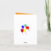 Halloween Pumpkin Birthday Boy Thank You Dankeskarte (Rückseite)