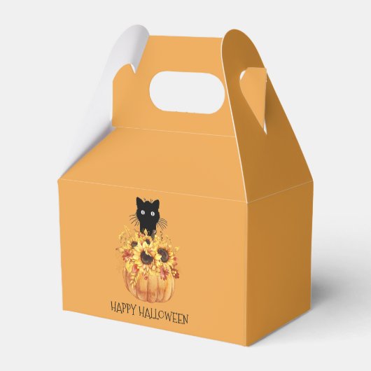 Halloween Pumpkin Black Cat Fevor Box Geschenkschachtel (Vorderseite)
