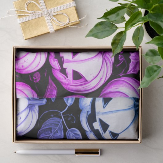 Halloween Pumpkin Black Gift Seidenpapier (Geschenk)