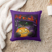 Halloween Pumpkin Black Hexenkatze Kissen (Decke)