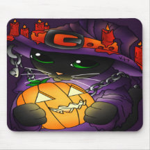 Halloween Pumpkin Black Hexenkatze