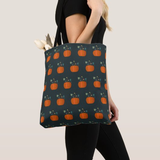 Halloween Pumpkin Black Tote Bag Tasche (Von Nahem)