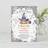 Halloween Pumpkin Boo Babydusche Einladung (Stehend Vorderseite)