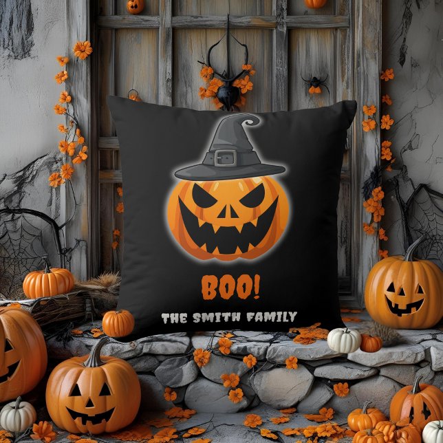Halloween Pumpkin "BOO" - Personalisierter Name Kissen (Von Creator hochgeladen)