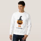 Halloween Pumpkin "BOO" - Personalisierter Name Sweatshirt (Vorne ganz)