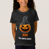 Halloween Pumpkin "BOO" - Personalisierter Name T-Shirt (Vorderseite)
