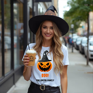 Halloween Pumpkin "BOO" - Personalisierter Name T-Shirt