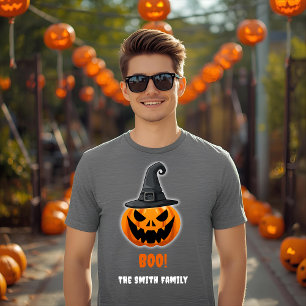 Halloween Pumpkin "BOO" - Personalisierter Name T-Shirt