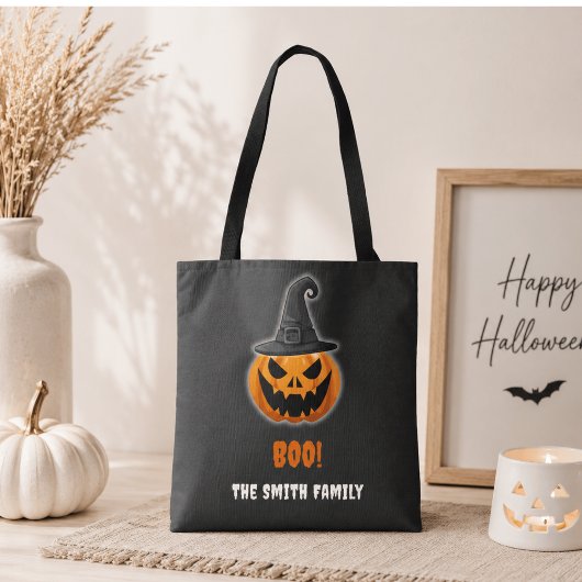 Halloween Pumpkin "BOO" - Personalisierter Name Tasche