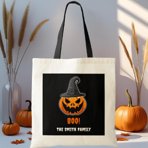 Halloween Pumpkin "BOO" - Personalisierter Name Tragetasche