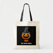 Halloween Pumpkin "BOO" - Personalisierter Name Tragetasche (Vorne)