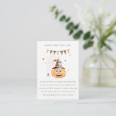 Halloween Pumpkin Books for Baby Shooting Begleitkarte (Stehend Vorderseite)