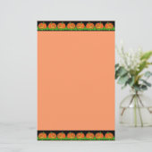 Halloween Pumpkin Border Briefpapier (Stehend Vorderseite)