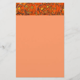 Halloween Pumpkin Border Briefpapier
