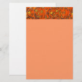 Halloween Pumpkin Border Briefpapier (Vorne/Hinten)