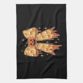 Halloween Pumpkin Bow Candy Corn Geschirrtuch (Vertikal)