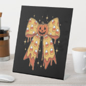 Halloween Pumpkin Bow Candy Corn Sockelschild (In Situ)