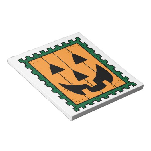 HALLOWEEN PUMPKIN BRIEFMARKE NOTIZBLOCK (angewinkelt)