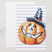 Halloween Pumpkin Briefpapier (Vorne/Hinten)