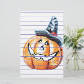 Halloween Pumpkin Briefpapier (Stehend Vorderseite)