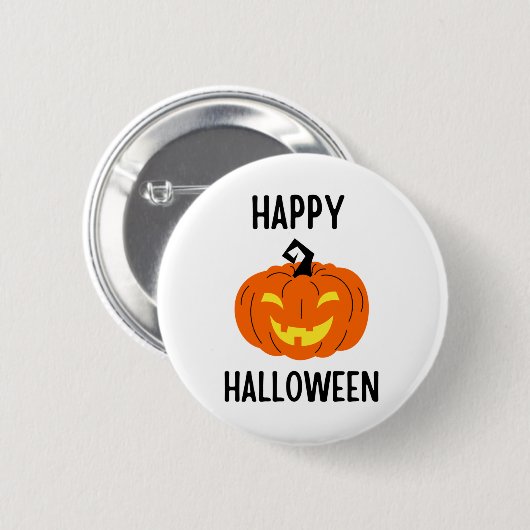 Halloween Pumpkin Button (Vorne & Hinten)