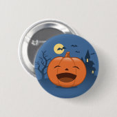 Halloween Pumpkin Button (Vorne & Hinten)