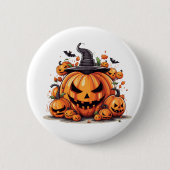 Halloween Pumpkin-Button Button (Vorderseite)