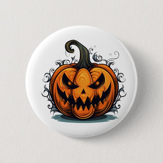 Halloween Pumpkin-Button Button (Vorderseite)