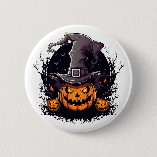Halloween Pumpkin-Button Button (Vorderseite)