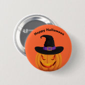 Halloween Pumpkin-Button Button (Vorne & Hinten)