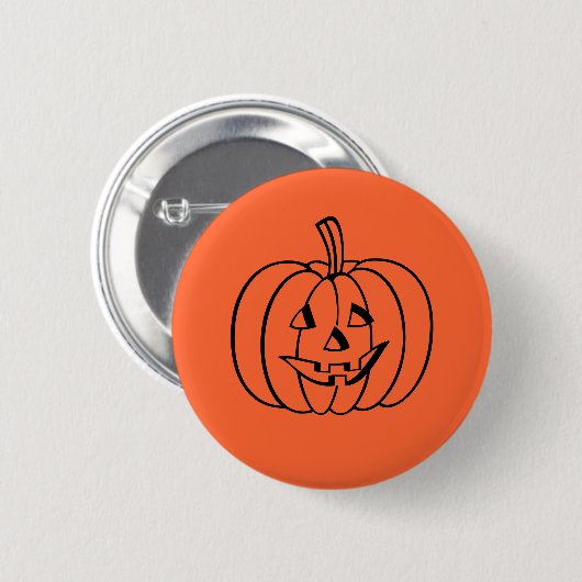 Halloween Pumpkin-Button Button (Vorne & Hinten)