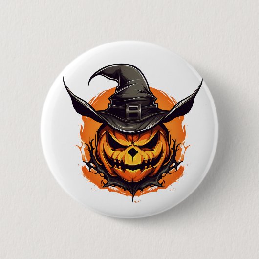 Halloween Pumpkin-Button Button (Vorderseite)