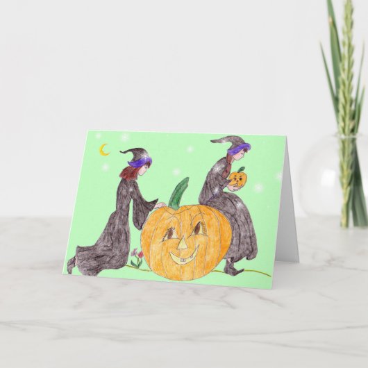 Halloween, Pumpkin Caretakers Karte (Vorderseite)