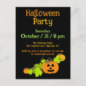 Halloween Pumpkin Carving Black Orange Green Party Postkarte (Vorderseite)
