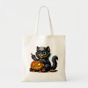 Halloween Pumpkin Carving Cat Tragetasche