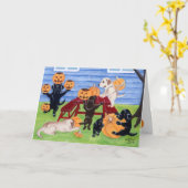 Halloween Pumpkin Carving Labradors Karte (Gelbe Blume)