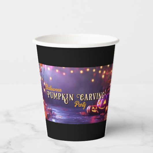 Halloween Pumpkin Carving Party Cup Pappbecher (Vorderseite)