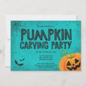 Halloween Pumpkin Carving Party Einladung (Vorderseite)