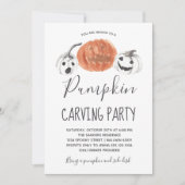 Halloween Pumpkin Carving Party Einladung (Vorderseite)
